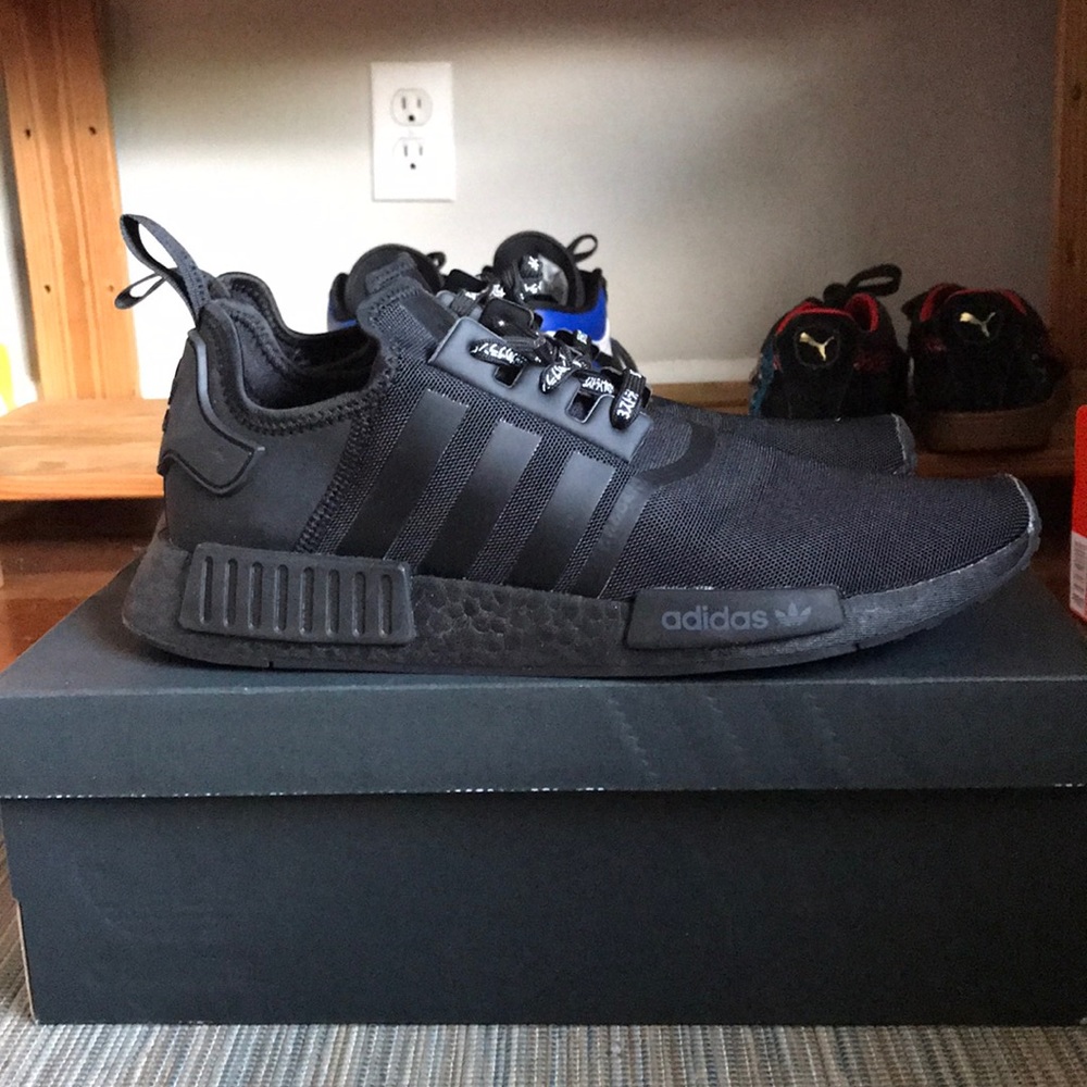Adidas NMD R_1 triple black size 12